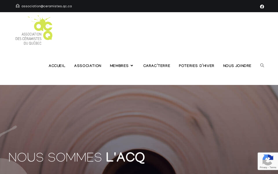 www.ceramistes.qc.ca screen capture