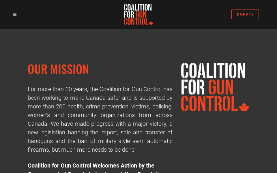 guncontrol.ca/ screen capture