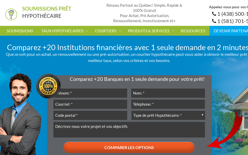 soumissionsprethypothecaire.ca/ screen capture