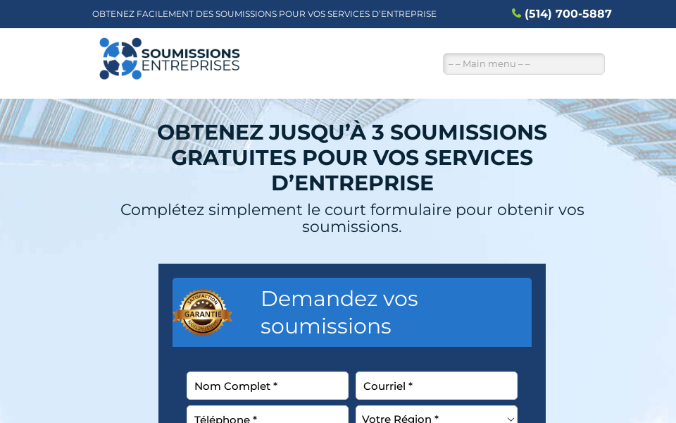 soumissionsentreprises.ca/ screen capture