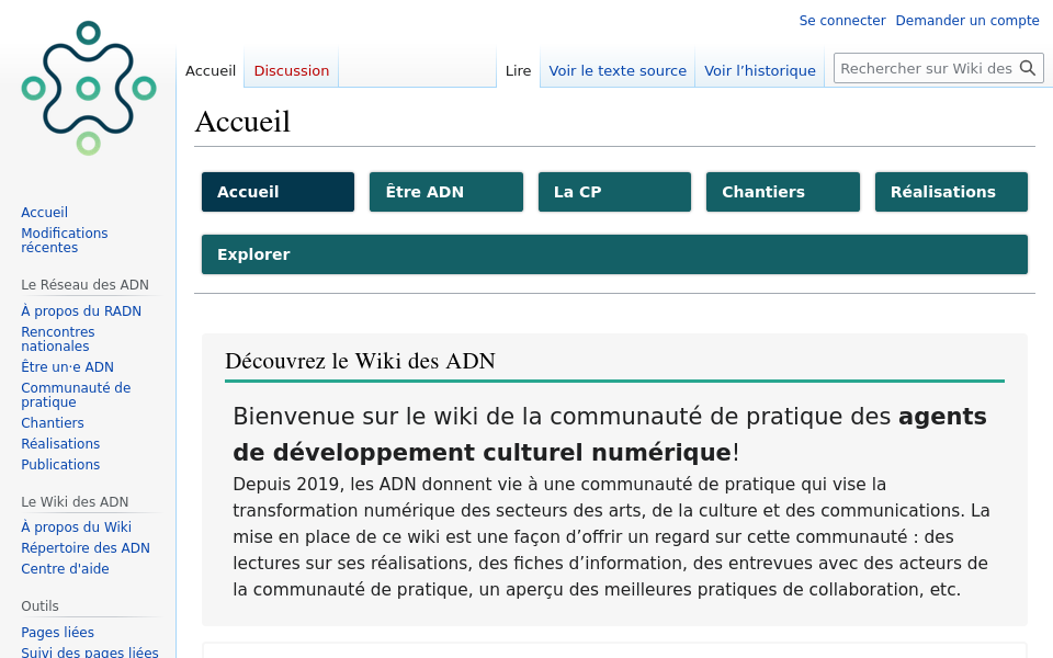 wiki.reseauadn.ca/wiki/Accueil screen capture