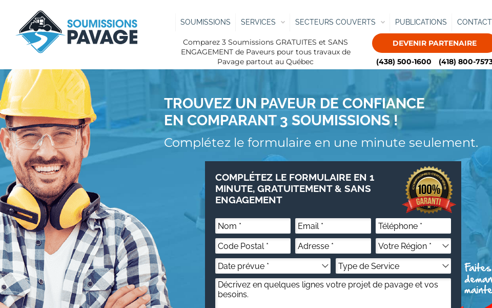 soumissionspavage.com/ screen capture