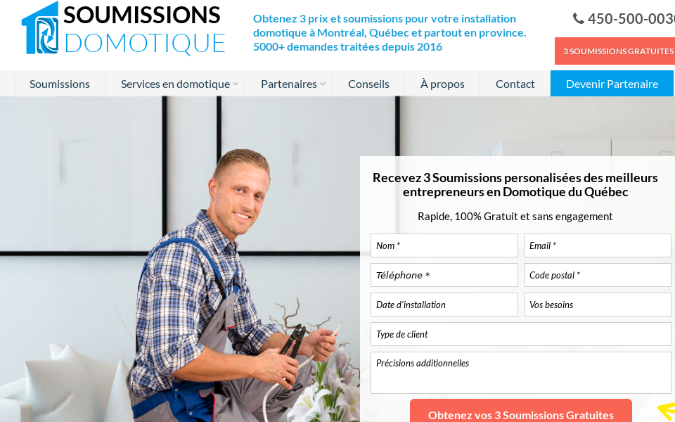 soumissionsdomotique.ca/ screen capture