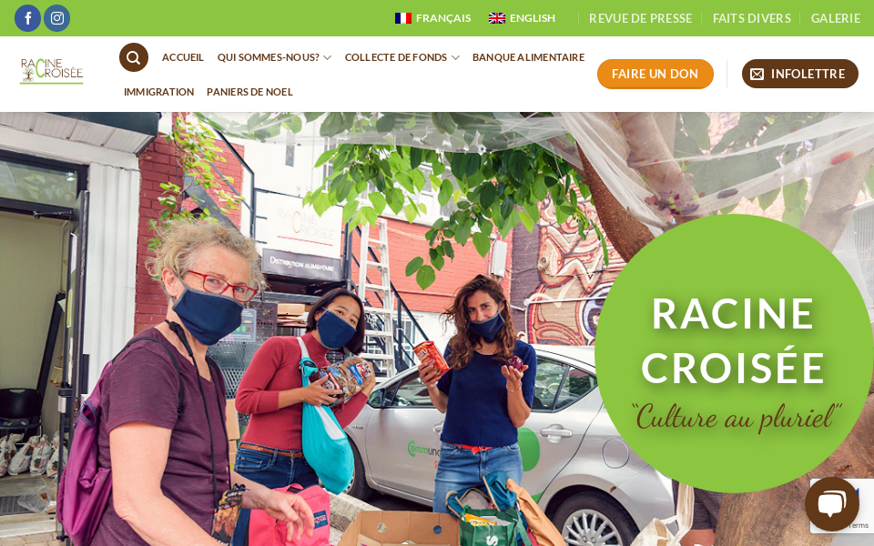 bienfaisance.racinecroisee.ca/ screen capture