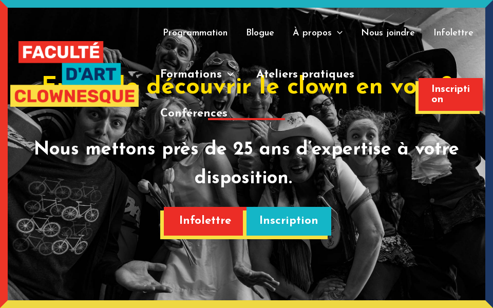 faculteartclownesque.ca/ screen capture