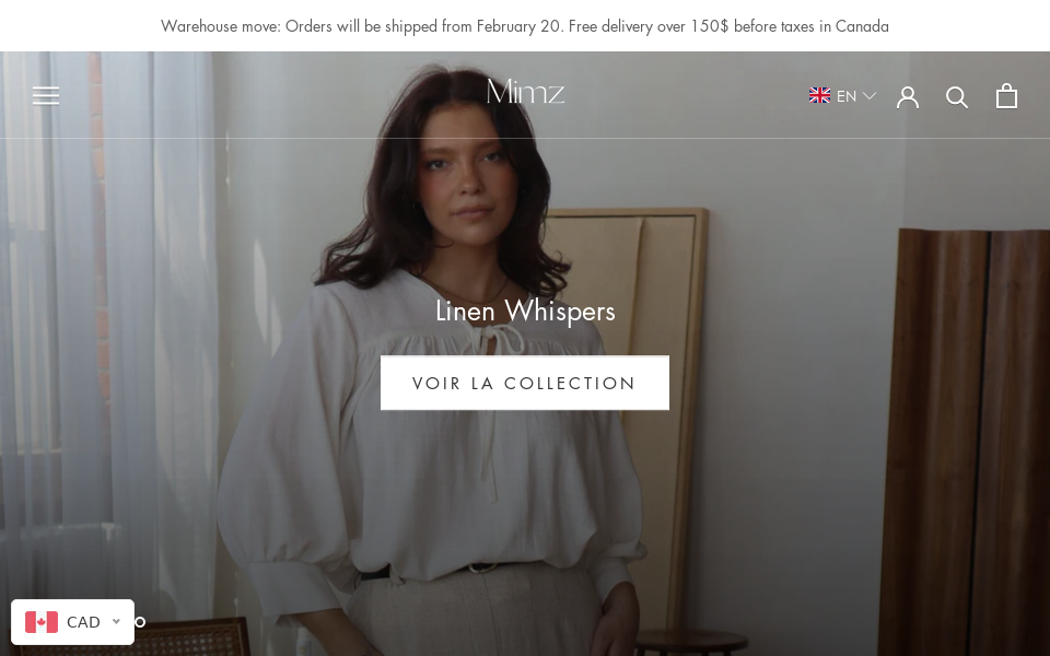 mimz.ca/ screen capture