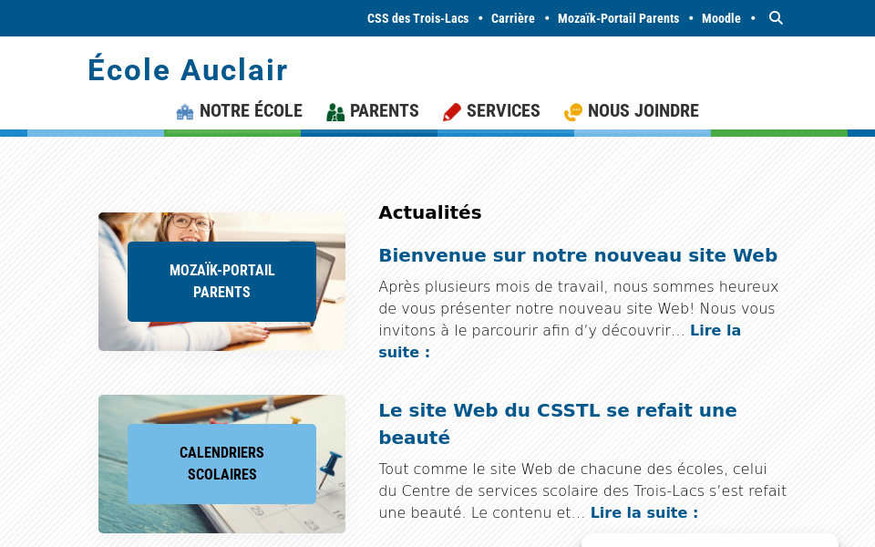 csstl.gouv.qc.ca/auclair/ screen capture