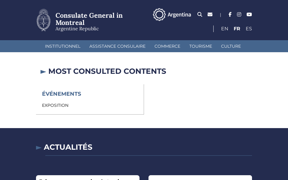 cmrea.cancilleria.gob.ar/fr screen capture