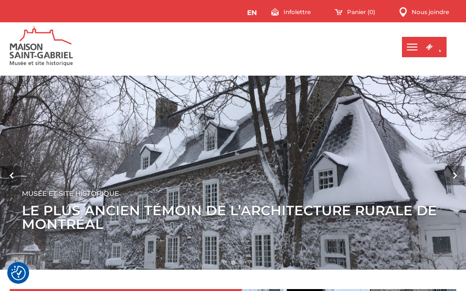 maisonsaintgabriel.ca/ screen capture