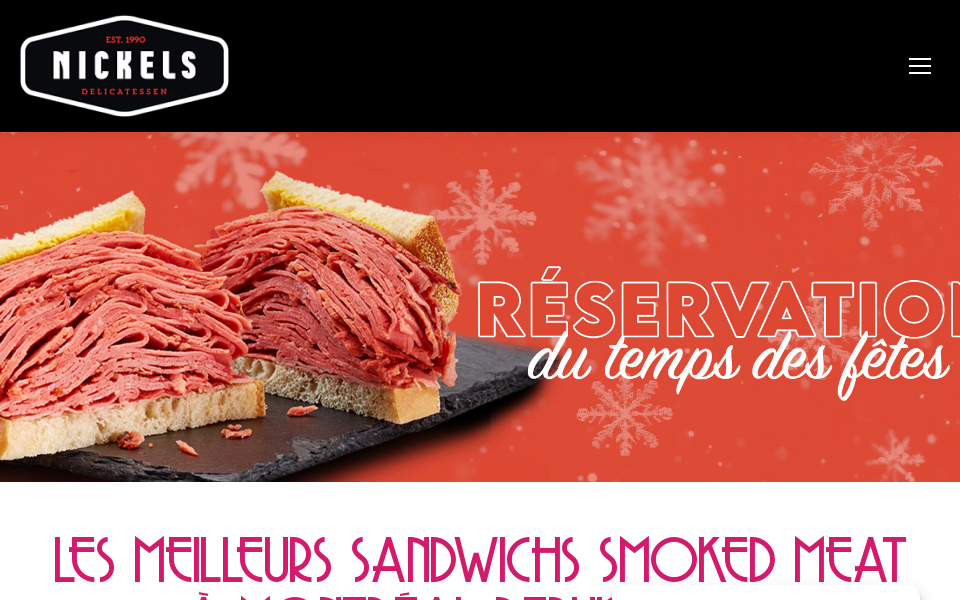 nickelsdeli.com/ screen capture