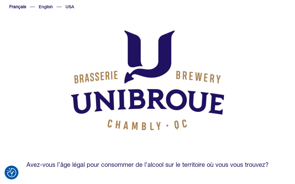 www.unibroue.com/ screen capture