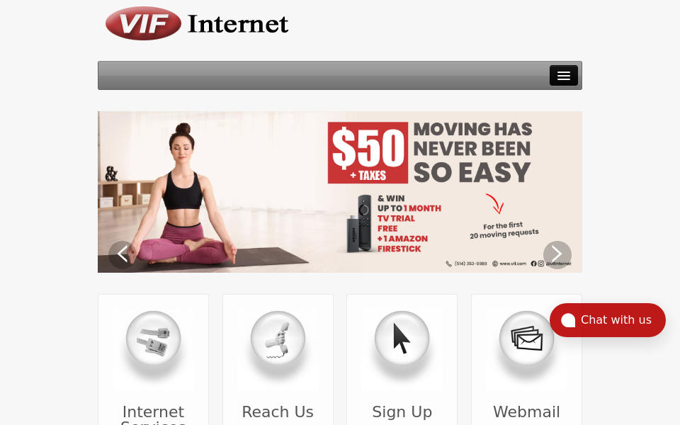 web.vif.com/ screen capture