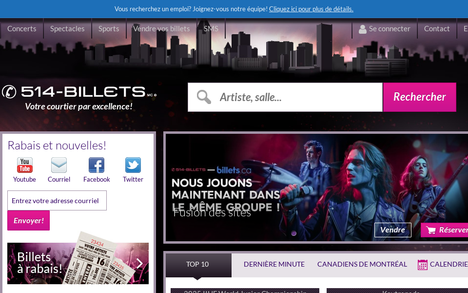 www.514-billets.com/ screen capture