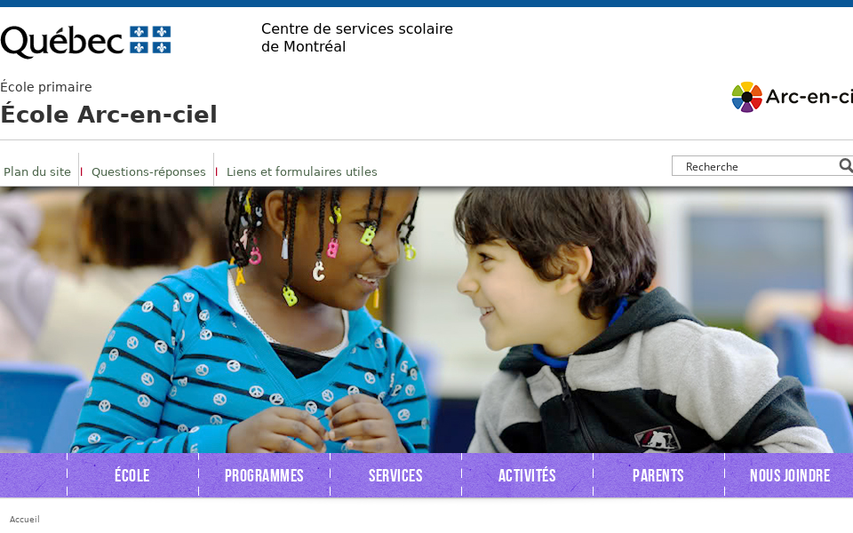 arc-en-ciel.cssdm.gouv.qc.ca/ screen capture