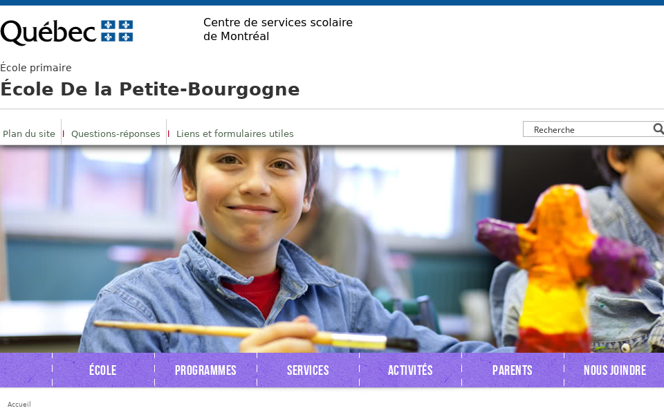 petite-bourgogne.cssdm.gouv.qc.ca/ screen capture